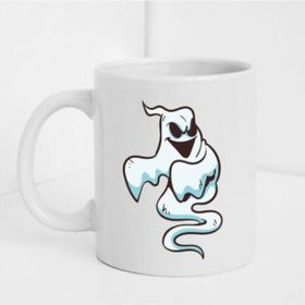 Hobi Shop Hayalet Figürlü Baskılı Beyaz Kupa Bardak