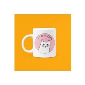 Hobi Shop I Dont Care Mood Baskılı Beyaz Porselen Kupa Bardak