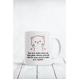 Hobi Shop İnsan Ancak Bu Kadar İyi Ki Doğabilir Baskılı Porselen Kupa