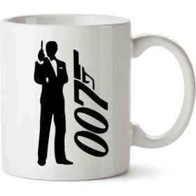 Hobi Shop James Bond 007 Beyaz Porselen Kupa Bardak