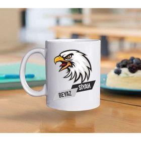 Hobi Shop Kartal Figürü Baskılı Beyaz Kupa Bardak