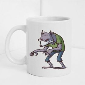 Hobi Shop Kurt Adam Figürlü Baskılı Beyaz Kupa Bardak