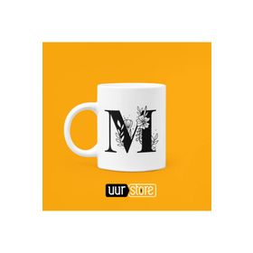 Hobi Shop M Harfi Baskılı Porselen Kupa