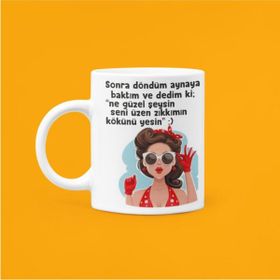 Hobi Shop Mood Beyaz Porselen Kupa Bardak
