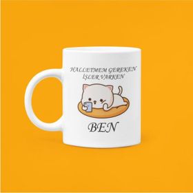 Hobi Shop Mood Seramik Beyaz Kupa
