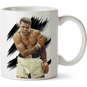 Hobi Shop Muhammed Ali 3 Beyaz Porselen Kupa Bardak