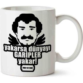 Hobi Shop Müslüm Gürses Müslüm Baba Yakarsa Dünyayı Garipler Yakar Beyaz Porselen Kupa Bardak
