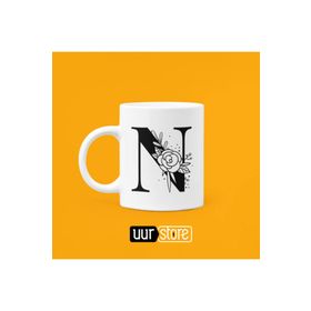 Hobi Shop N Harfi Baskılı Porselen Kupa