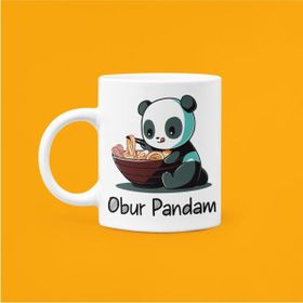 Hobi Shop Obur Pandam Tasarımı Baskılı Beyaz Kupa Bardak