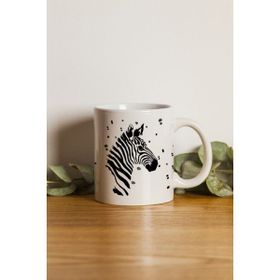 Hobi Shop Porselen Zebra Tasarımlı Kupa Bardak