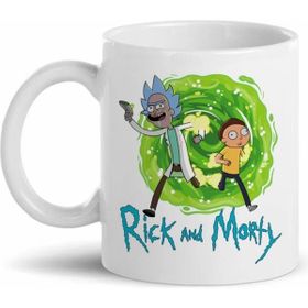 Hobi Shop Rick And Morty Baskılı D05 Beyaz Kupa Bardak