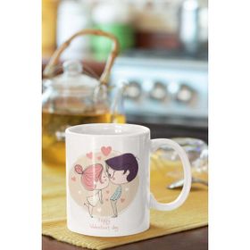 Hobi Shop Sevgililer Gününe Özel Baskı Porselen Beyaz Kupa