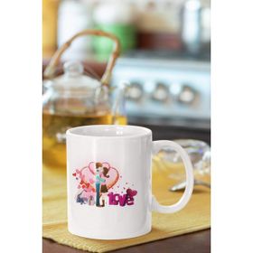 Hobi Shop Sevgililer Gününe Özel Baskı Porselen Beyaz Kupa
