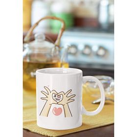 Hobi Shop Sevgililer Gününe Özel Baskı Porselen Beyaz Kupa