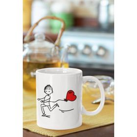 Hobi Shop Sevgililer Gününe Özel Baskı Porselen Beyaz Kupa