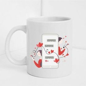 Hobi Shop Sevgililer Gününe Özel Beyaz Baskılı Kupa