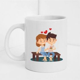 Hobi Shop Sevgililer Gününe Özel Beyaz Baskılı Kupa