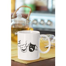 Hobi Shop Tiyatro Maskesi Baskılı Porselen Kupa Bardak