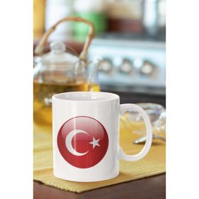 Hobi Shop Türkiye Arma Baskılı Porselen Kupa Bardak