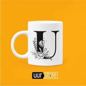 Hobi Shop U Harfi Baskılı Porselen Kupa