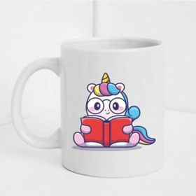 Hobi Shop Unicorn Figürlü Baskılı Beyaz Kupa Bardak
