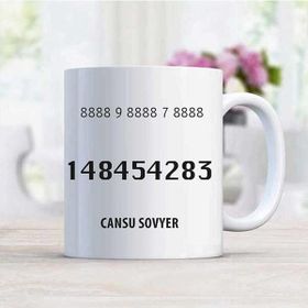 Hobi Shop Vesvese Sayı Sekans Kişiye Özel Porselen Kupa