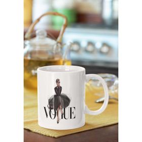 Hobi Shop Vogue Stil Baskılı Porselen Kupa Bardak