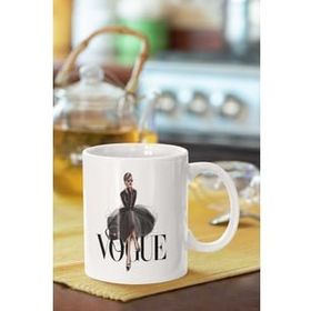 Hobi Shop Vogue Stil Baskılı Porselen Kupa Bardak
