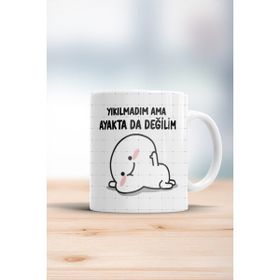 Hobi Shop Yıkılmadım Ama Ayakta Da Değilim Porselen Kupa
