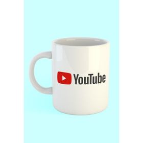 Hobi Shop Youtube Logo Baskılı Kahve Kupası