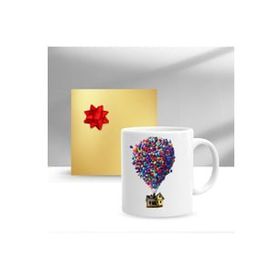 Hobi Shop Yukarı Bak Up Balon Beyaz Porselen Kupa Bardak