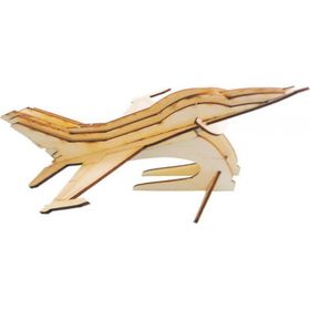 Hobi24 21x33 cm Ahşap F-16 Uçak Maketİ