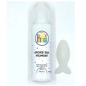 Hobiflex Reçine Bazlı Sıvı Pigment Transparan 60 ml Beyaz Epoksi Boya