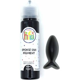 Hobiflex Reçine Bazlı Sıvı Pigment Transparan 60 ml Siyah Epoksi Boya
