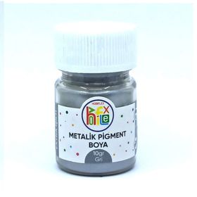 Hobiflex Reçine Metalik Sedefli Pigment 10 gr Gri Epoksi Toz Boya