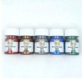 Hobiflex Reçine Metalik Sedefli Pigment 50 gr 5'li Epoksi Toz Boya Seti