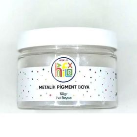 Hobiflex Reçine Metalik Sedefli Pigment 50 gr İnci Beyazı Parlak Mavi Epoksi Toz Boya