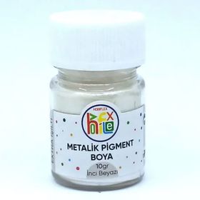 Hobiflex Reçine Metalik Sedefli Pigment İnci Beyazı 10 gr Epoksi Toz Boya