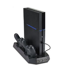 Hobimtek PS4 Slim Çift Fanlı Dikey Soğutucu ve Kol Şarj Edici