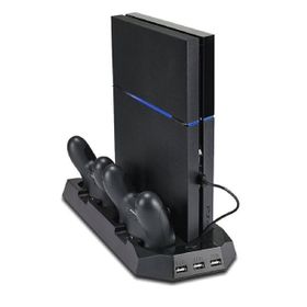Hobimtek PS4 Slim Çift Fanlı Dikey Soğutucu ve Kol Şarj Edici