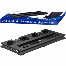 Hobimtek PS4 Slim Çift Fanlı Dikey Soğutucu ve Kol Şarj Edici