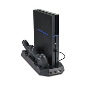 Hobimtek PS4 Slim Çift Fanlı Dikey Soğutucu ve Kol Şarj Edici