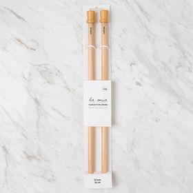 Hobium La Mia Whitewood 12 mm 36 cm Ahşap Örgü Şişi
