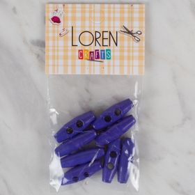 Hobium Loren Crafts 105 Saks Mavi Çoban 8'li Düğme