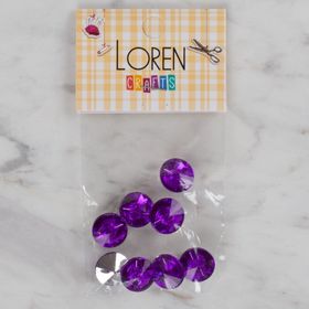 Hobium Loren Crafts 200 Mor 8'li Düğme
