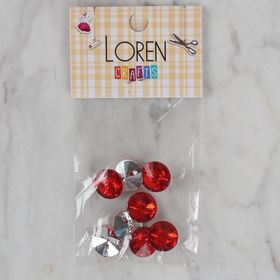 Hobium Loren Crafts 204 Kırmızı Düğme 8'li Düğme