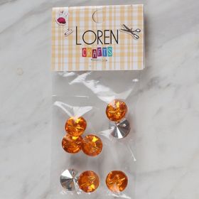 Hobium Loren Crafts 205 Turuncu 8'li Düğme