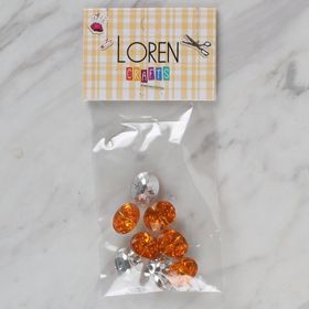 Hobium Loren Crafts 241 Turuncu 8'li Düğme
