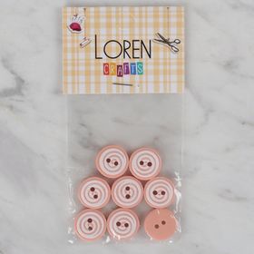 Hobium Loren Crafts 446 Yavruağzı Yuvarlak 8'li Düğme