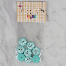 Hobium Loren Crafts 454 Yeşil Yuvarlak 8'li Düğme